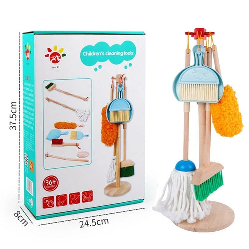 Kid's Wooden Cleaning Set