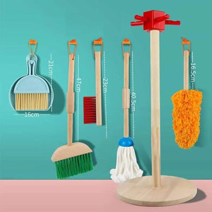 Kid's Wooden Cleaning Set