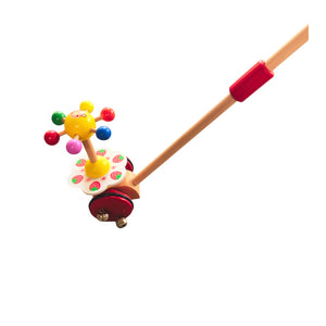 Wooden Push Toy with Bells